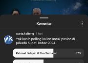 Hasil Polling Pemilihan Bupati Kobar 2024: Rahmat Hidayat dan Eko Sumarno Unggul Sementara