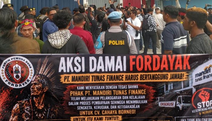 Sengketa Jaminan Fidusia Berlarut, Fordayak Tutup Sementara Kantor MTF di Palangka Raya